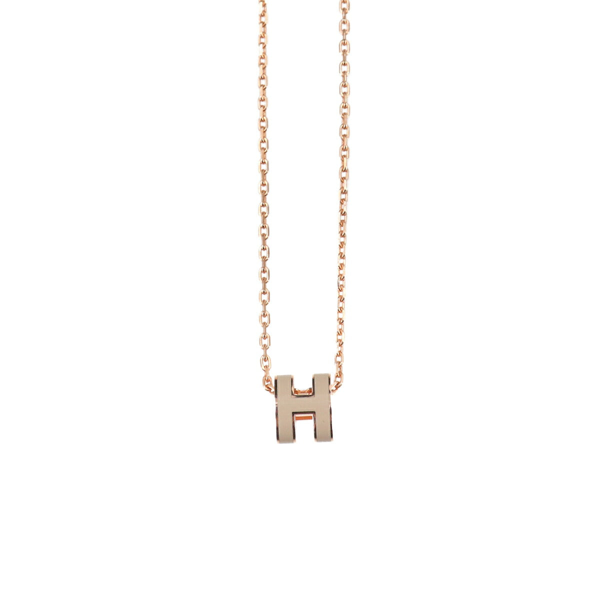 Mini Pop H Chain Necklace Marron grace Pink gold Accessory