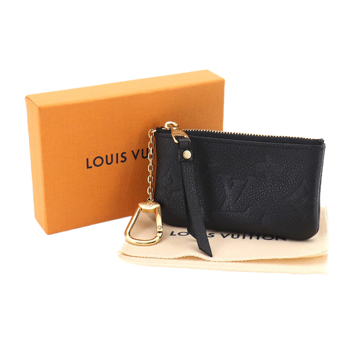 Monogram Empreinte Key Pouch Leather Black M80879