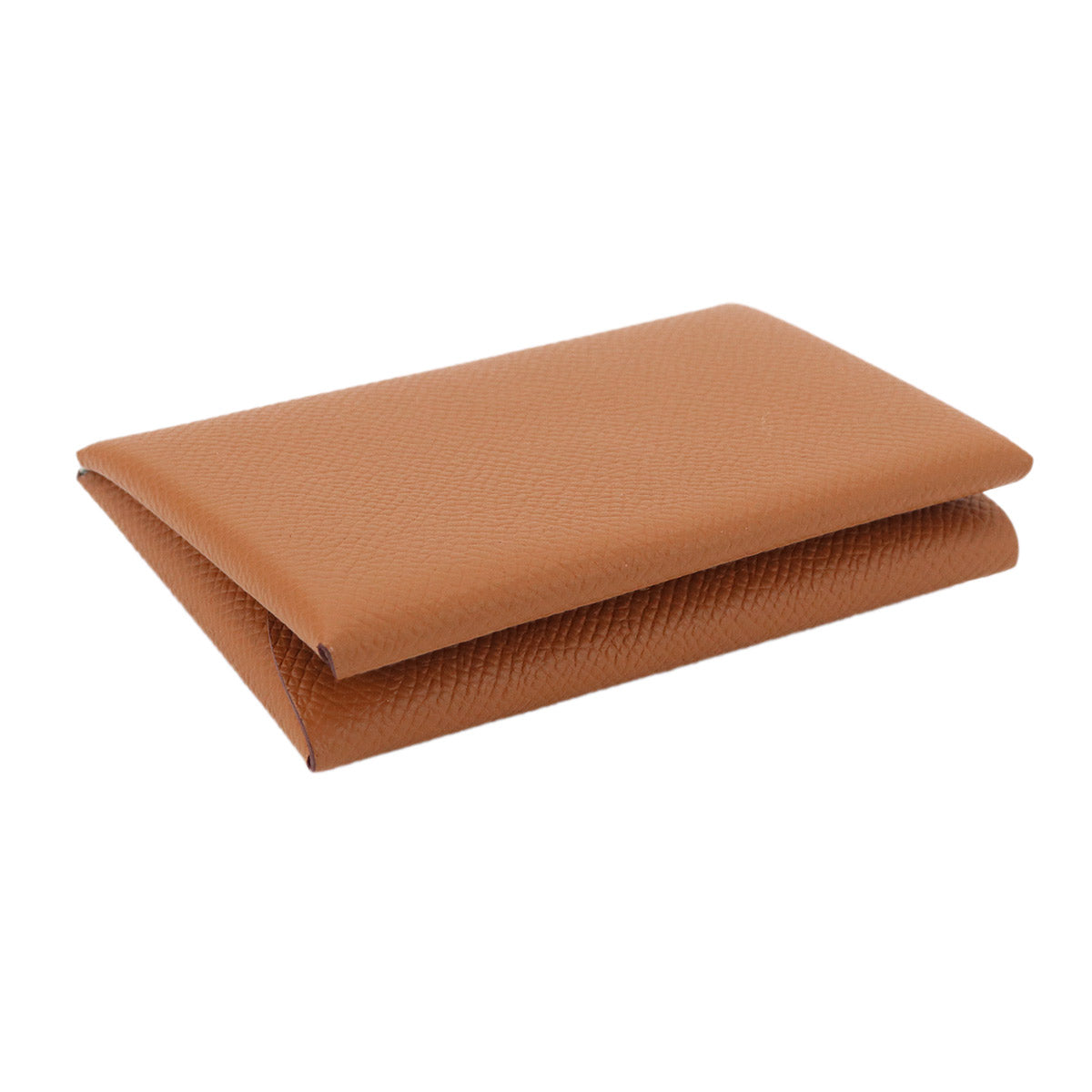 Calvi Duo Card Case Epsom Gold Vert Fizz Brown Purse
