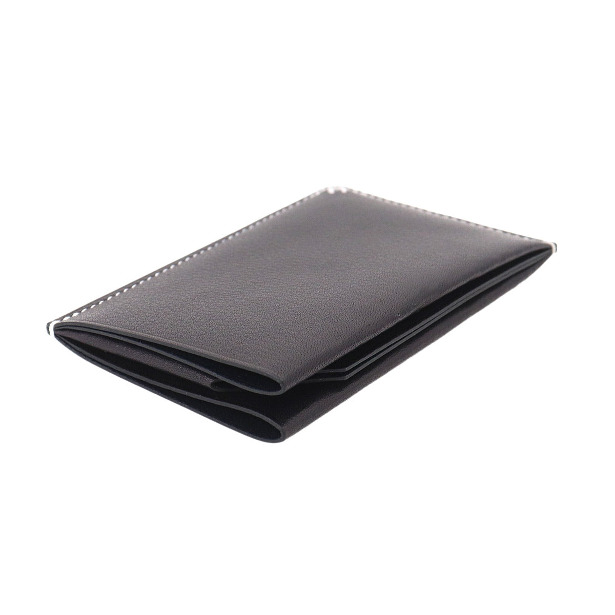 H Sellier Card Case Evercolor Bleu Indigo Evergrain