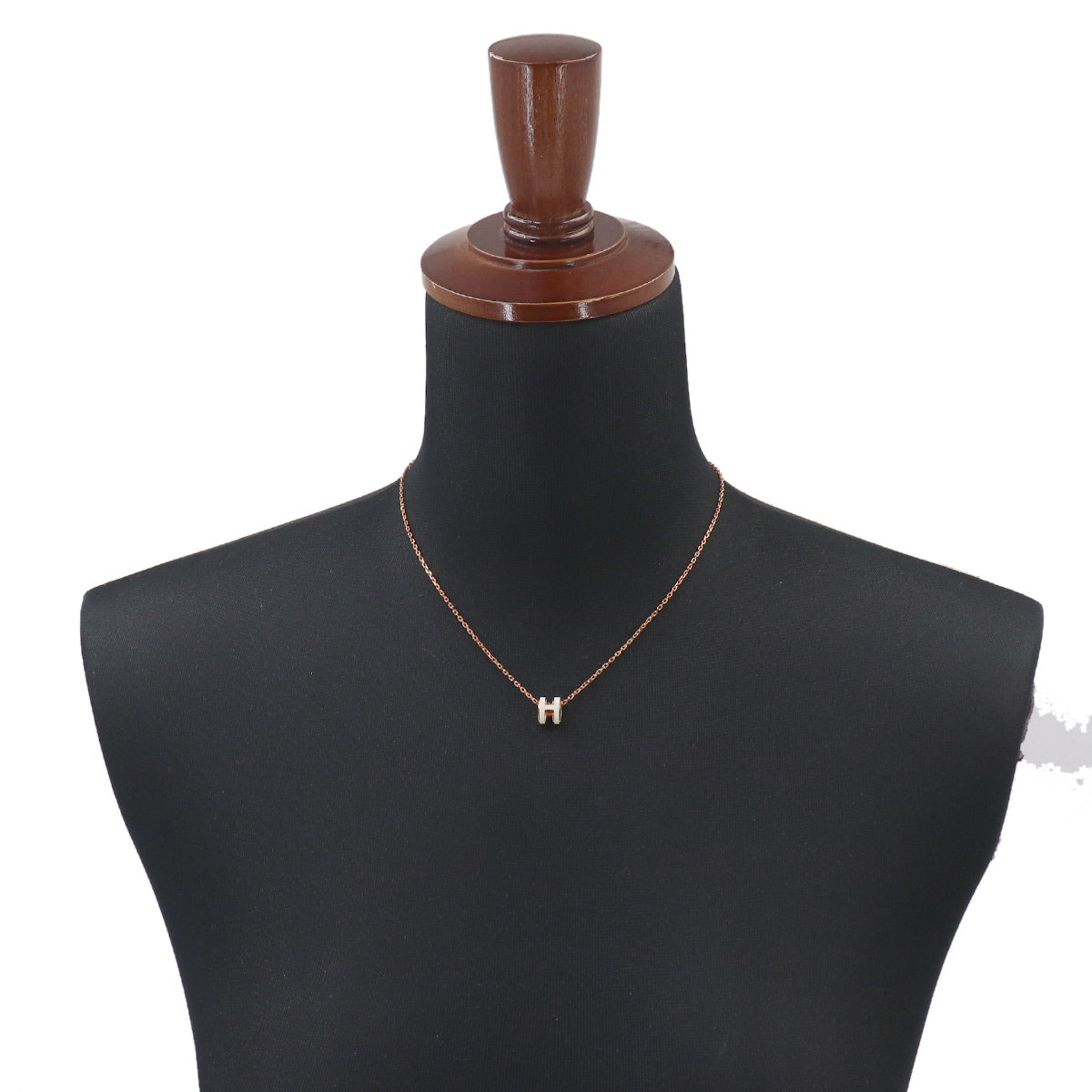 Mini Pop H Chain Necklace White Gold Accessory