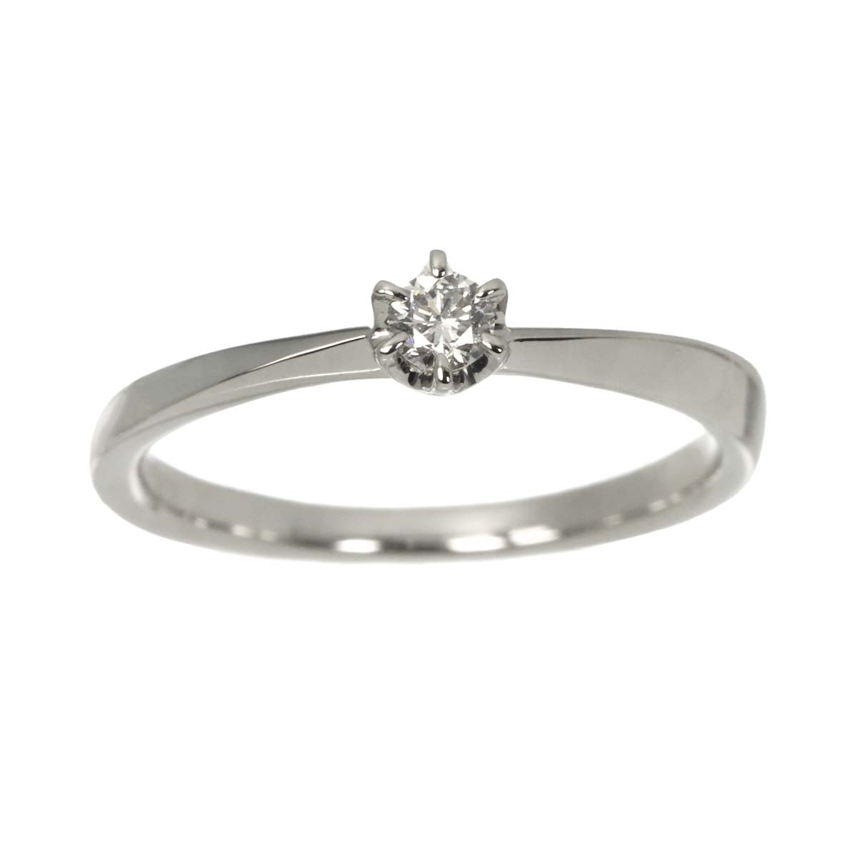 Diamond Ring Pt Platinum Size5.25(US)