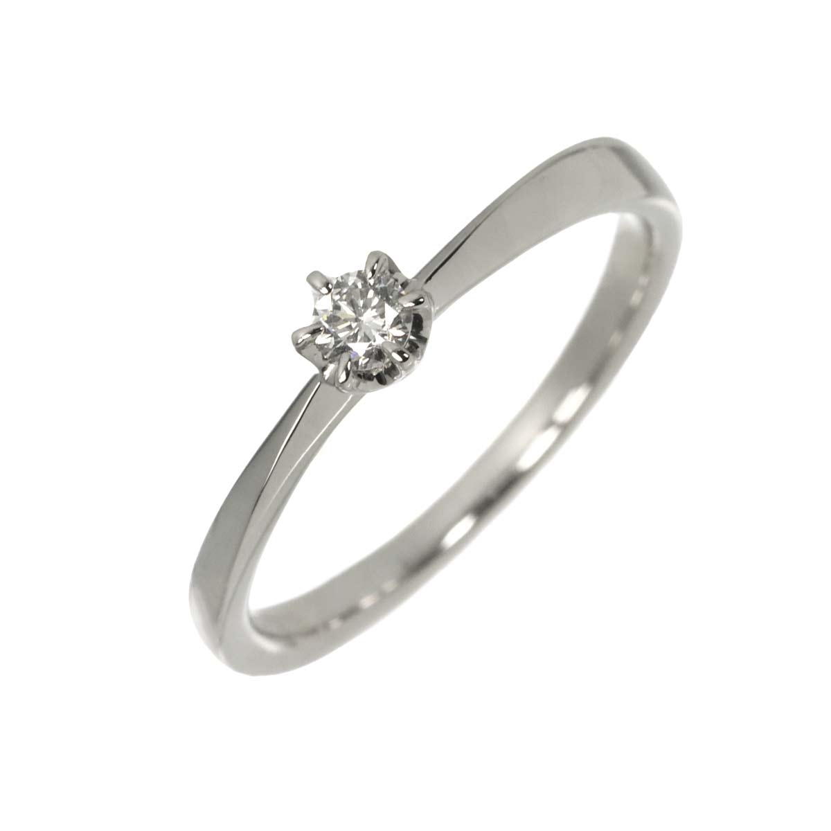 Diamond Ring Pt Platinum Size5.25(US)