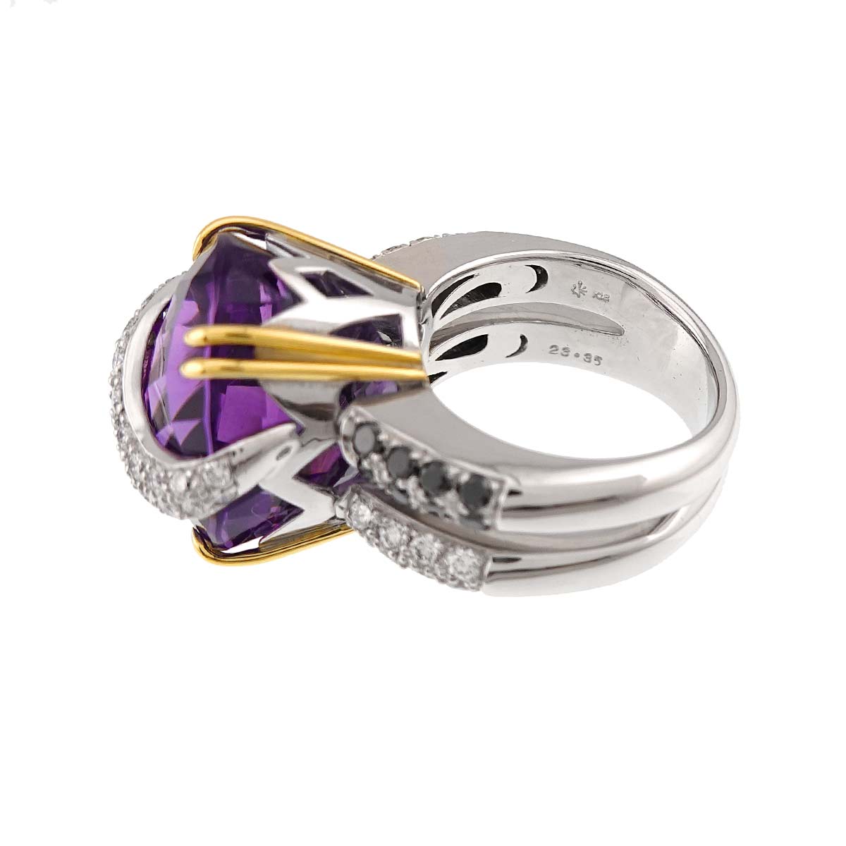 Jewel Studio Amethyst 23.35ct Diamond 0.91/0.48ct  Ring WG Size6.75(US)