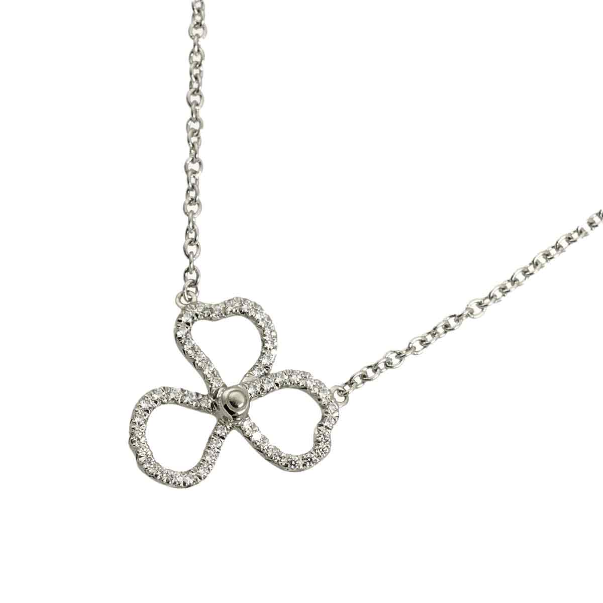 Paper Flowers Diamond Necklace Platinum