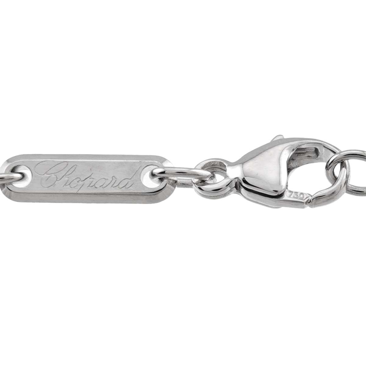 Happy Diamond Heart Necklace 18K White Gold 750