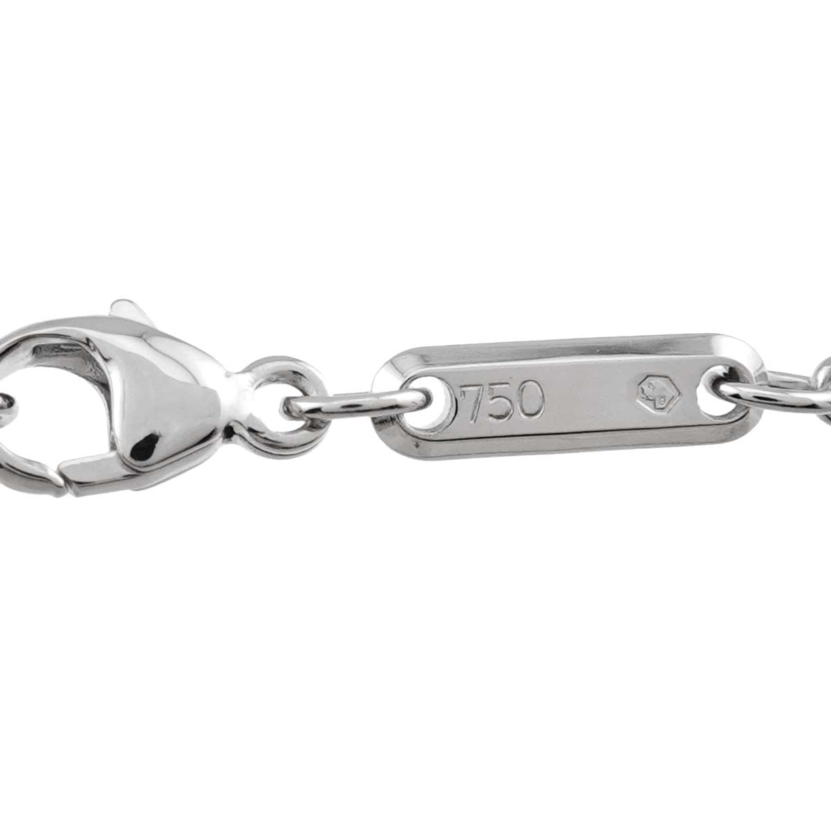 Happy Diamond Heart Necklace 18K White Gold 750