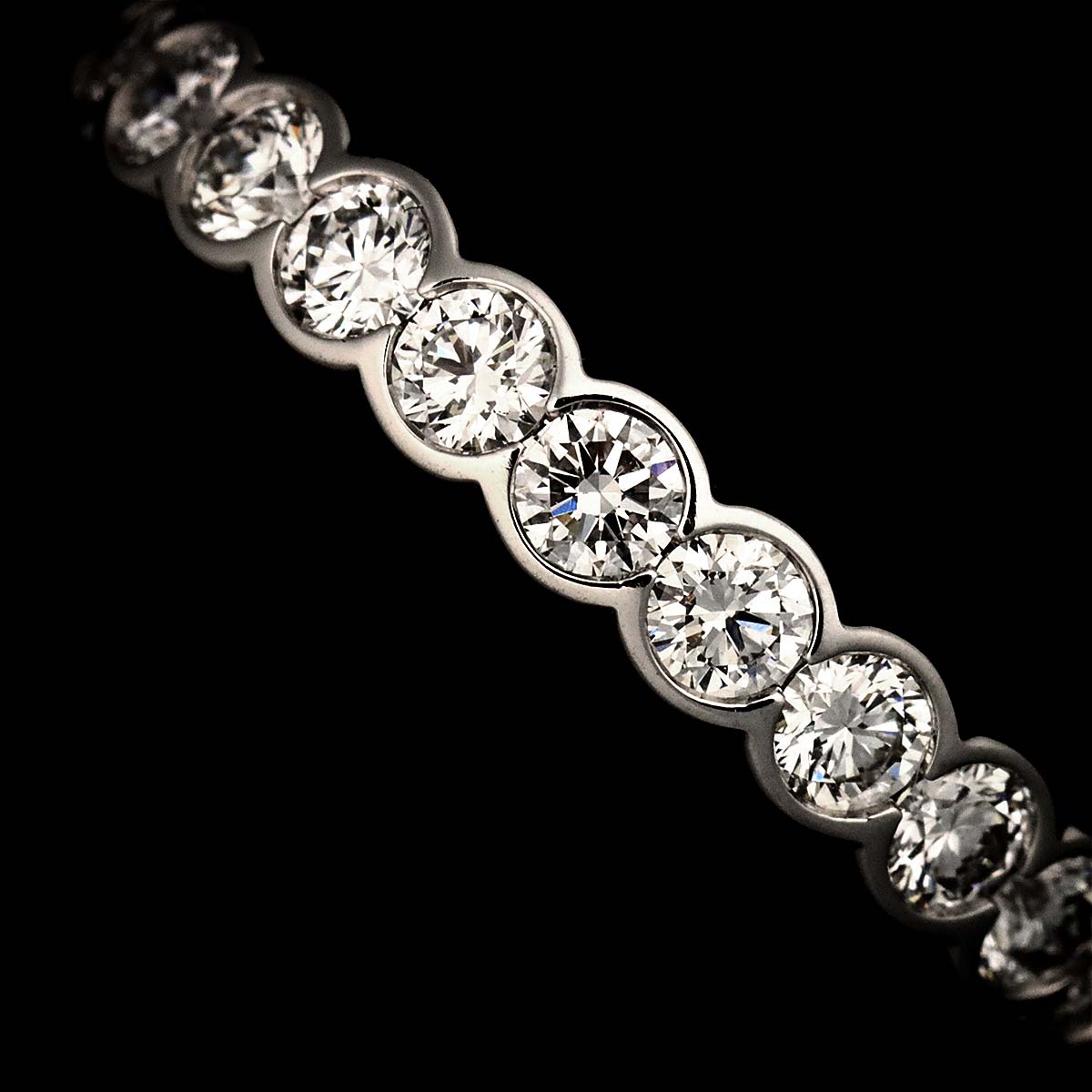 Diamond Ring 18K WG 750 Size4(US)