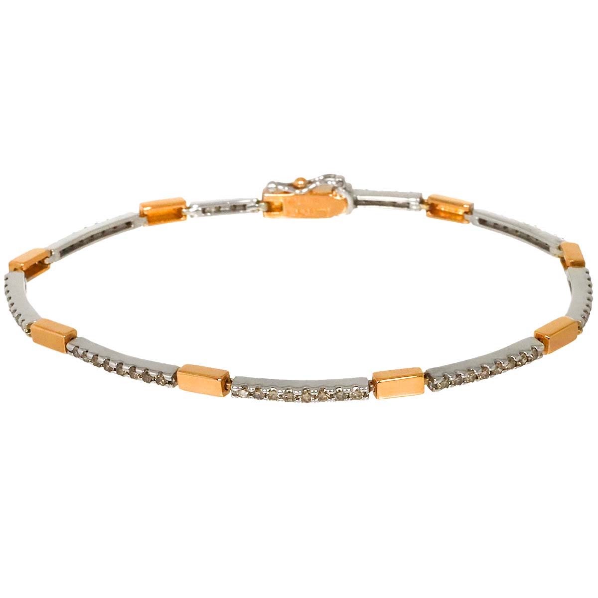 Diamond 1.00ct Bracelet 18K WG PG 750