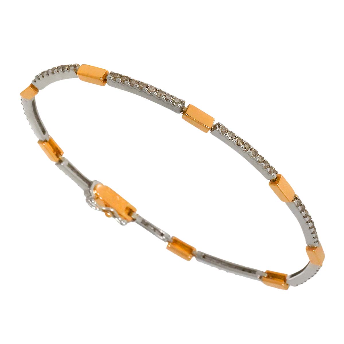 Diamond 1.00ct Bracelet 18K WG PG 750