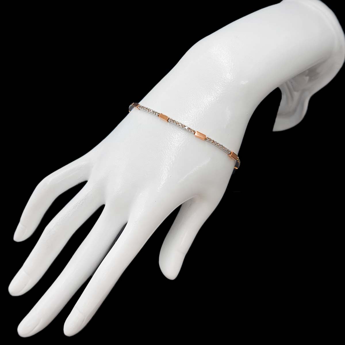 Diamond 1.00ct Bracelet 18K WG PG 750
