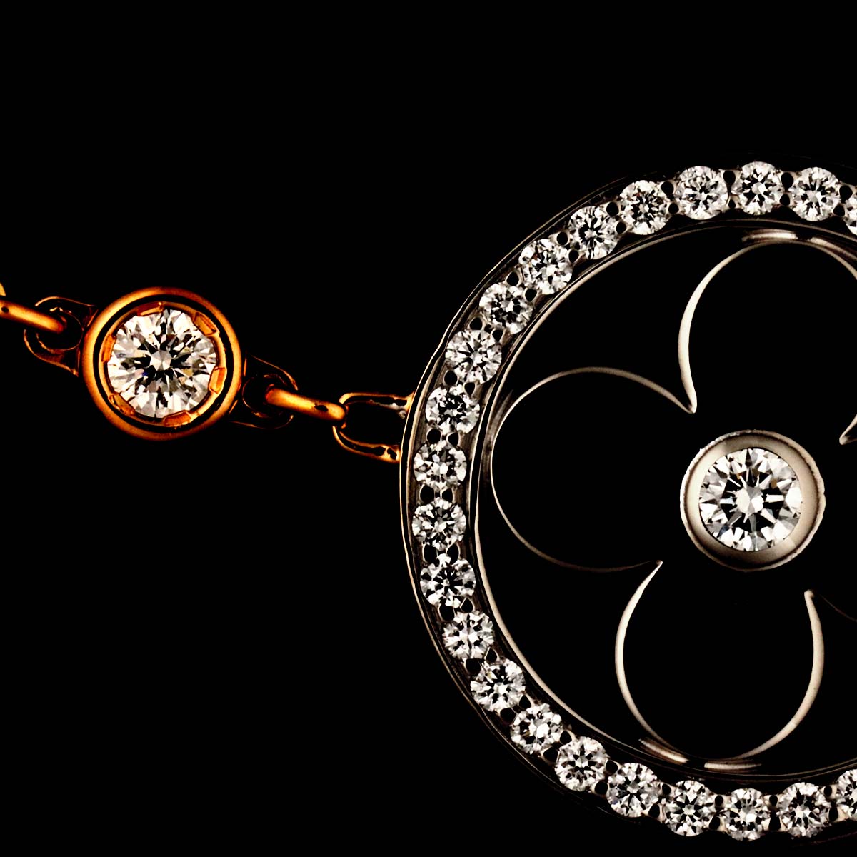 Idylle Blossom GM Diamond Bracelet 18K WG YG PG 750