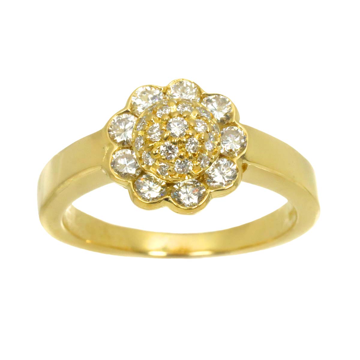 Diamond 0.80ct Ring 18K YG 750 6.75-7.25(US)