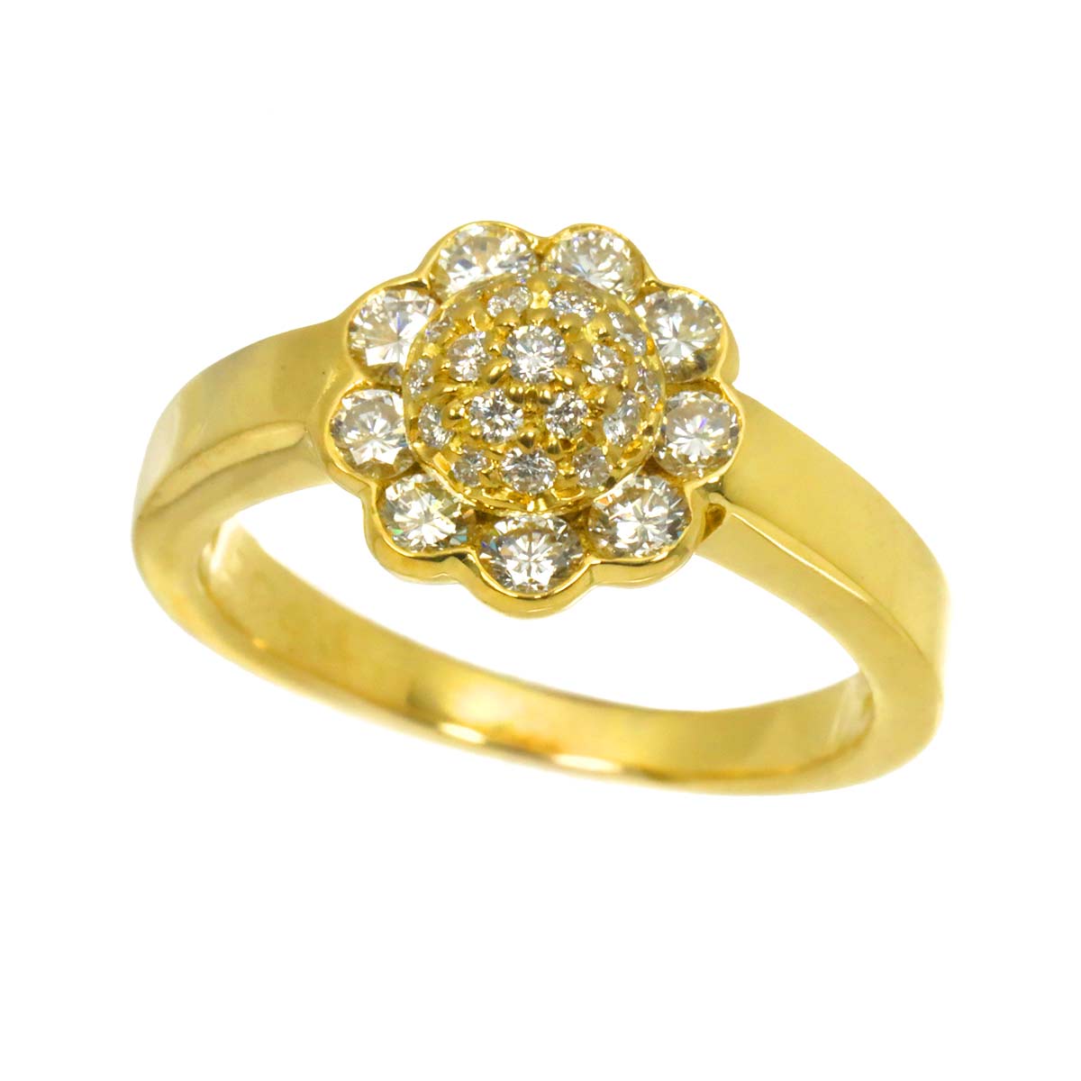 Diamond 0.80ct Ring 18K YG 750 6.75-7.25(US)