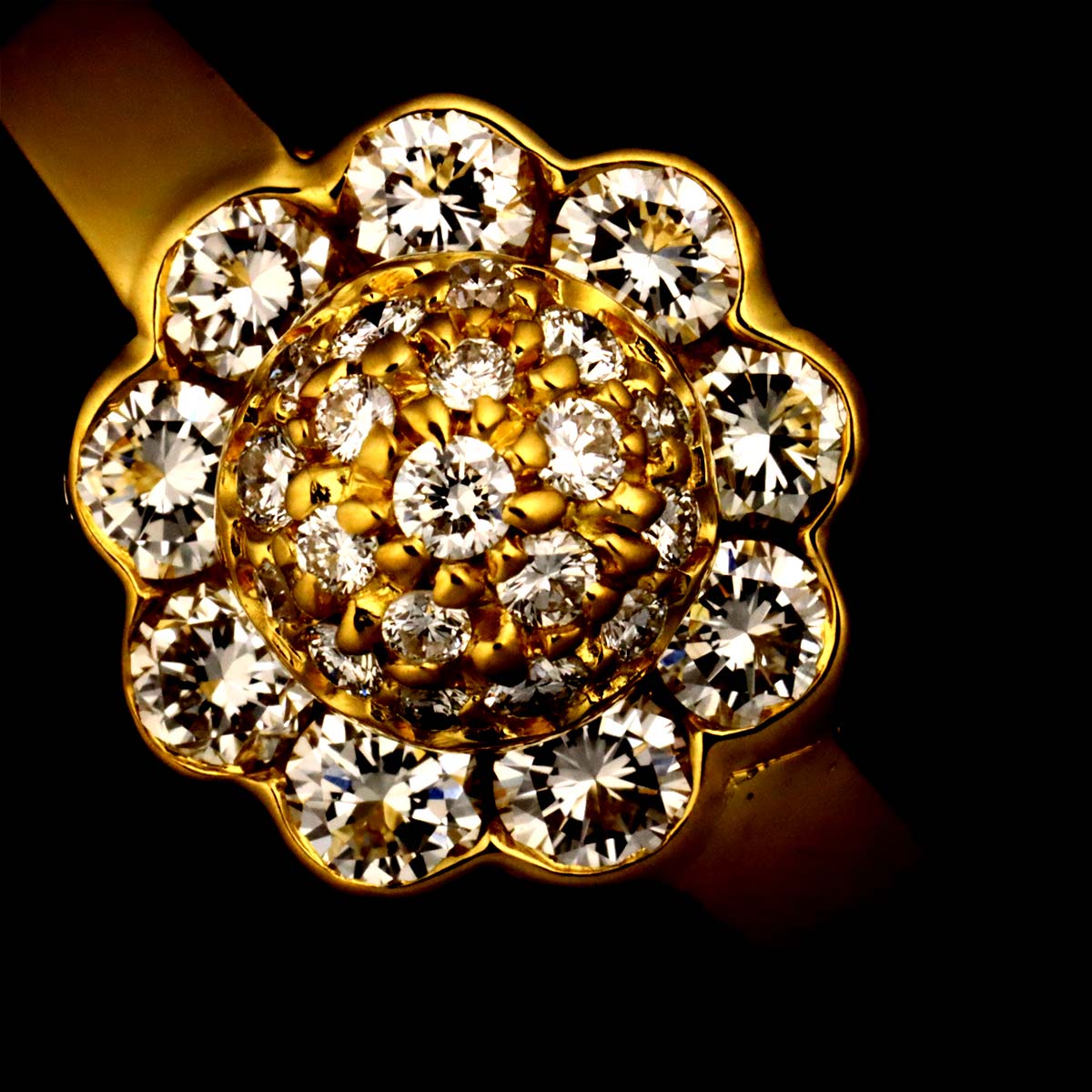 Diamond 0.80ct Ring 18K YG 750 6.75-7.25(US)