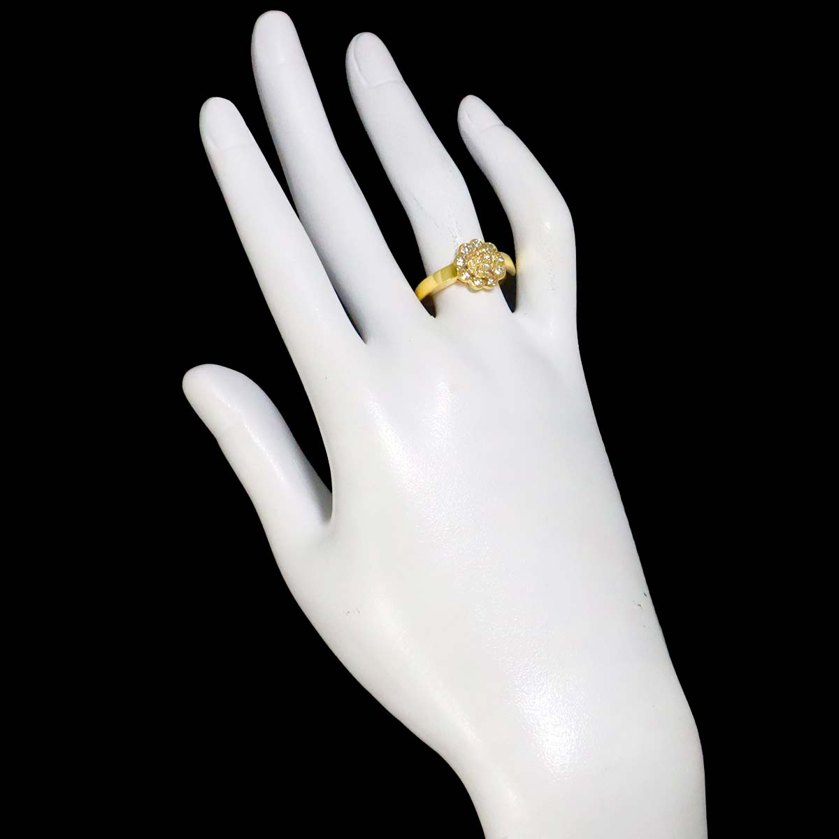 Diamond 0.80ct Ring 18K YG 750 6.75-7.25(US)