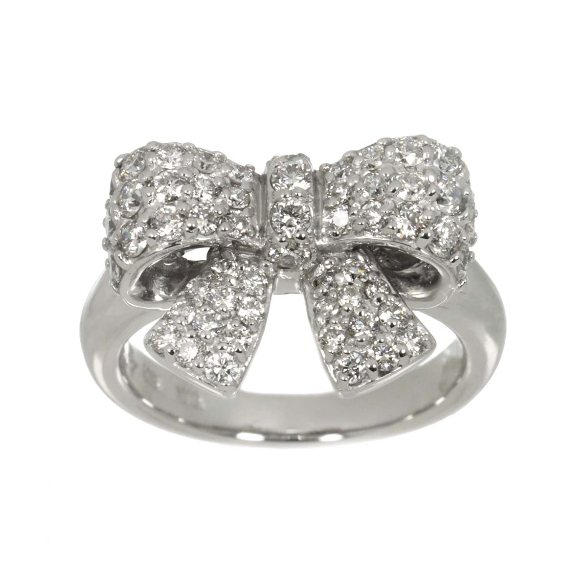Diamond 0.77ct Ring 18K WG 750 Size3.25(US)
