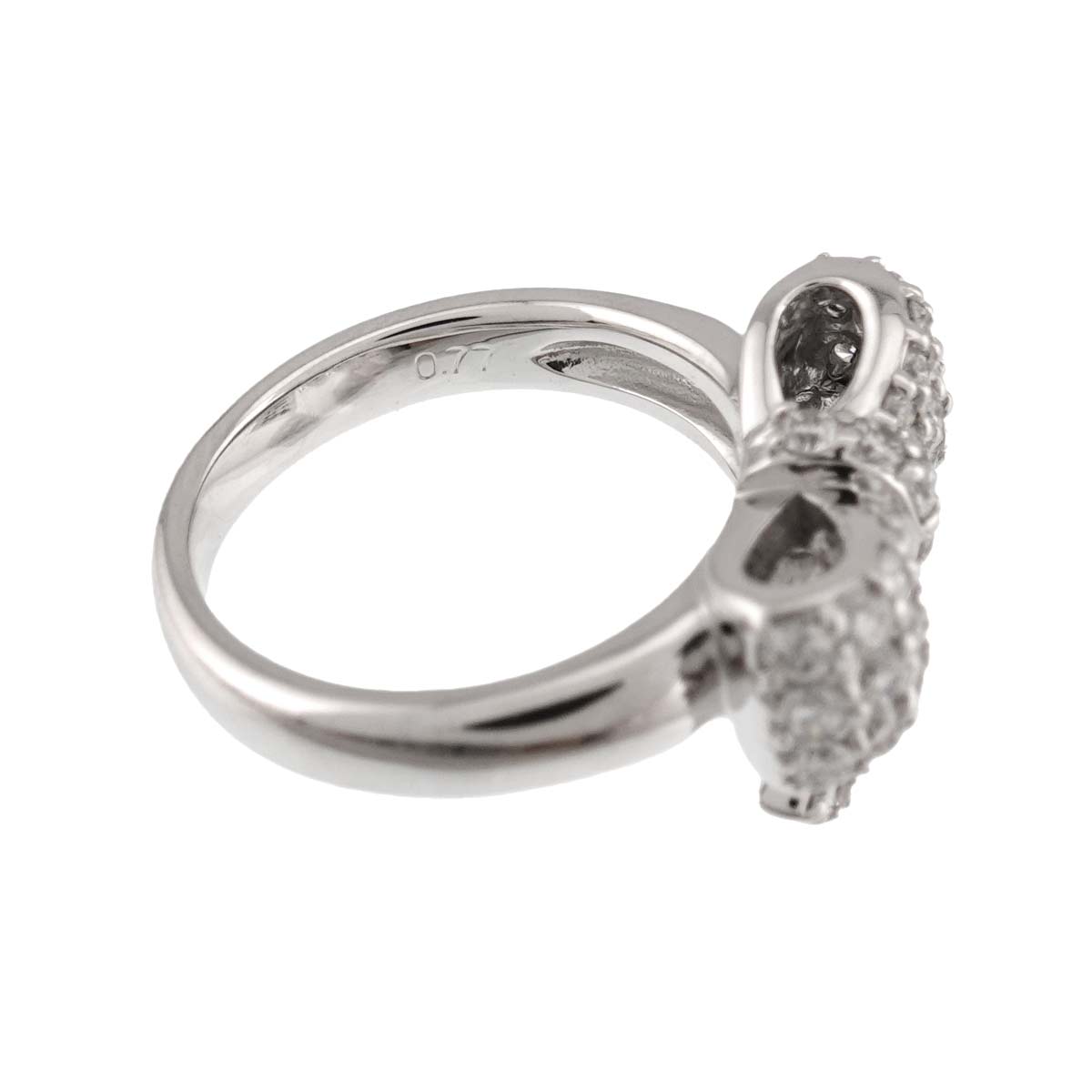 Diamond 0.77ct Ring 18K WG 750 Size3.25(US)