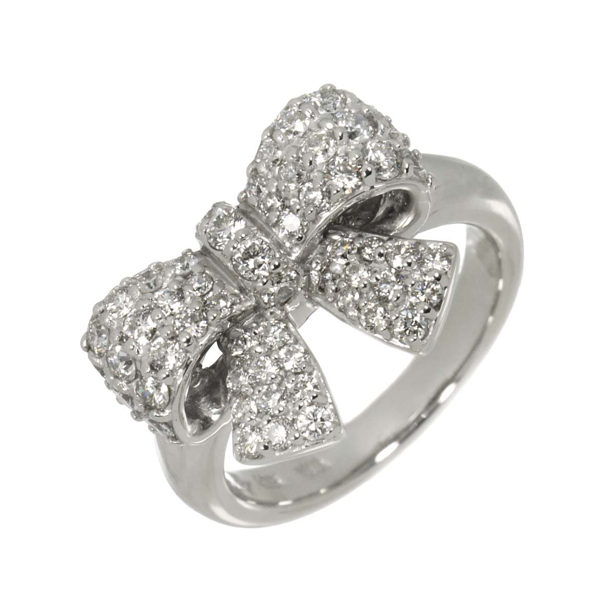 Diamond 0.77ct Ring 18K WG 750 Size3.25(US)