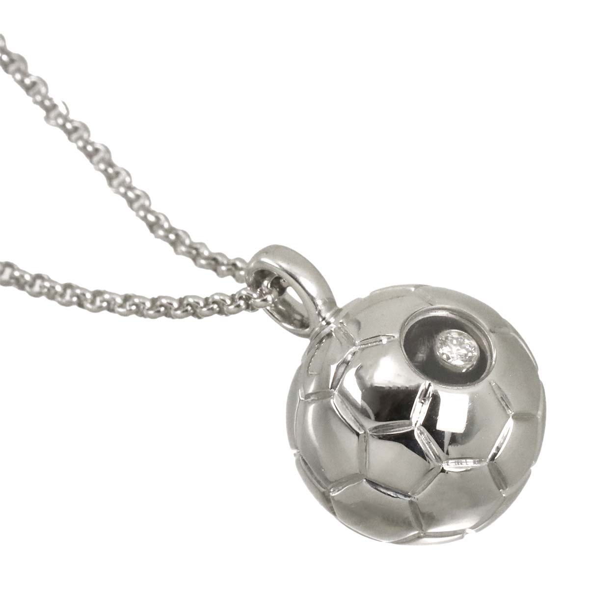 Happy Diamond Diamond Necklace 18K WG 750