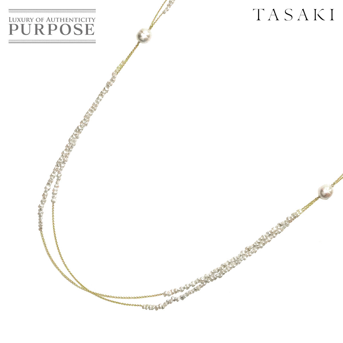 South Sea pearl Freshwater cultured pearl Necklace 18K YG 750