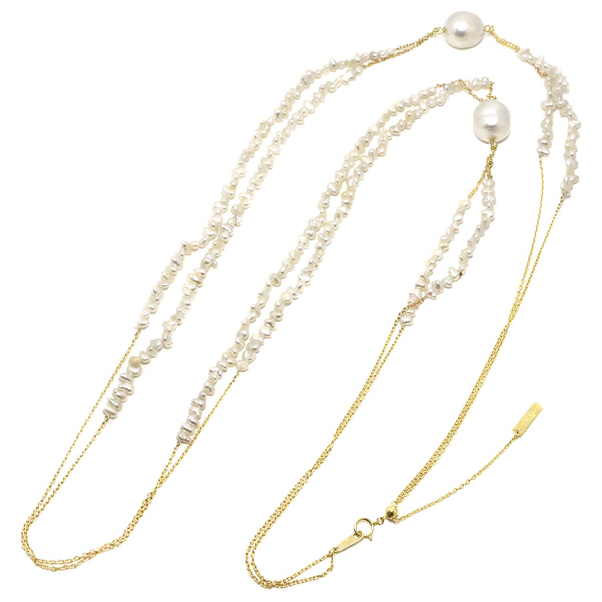 South Sea pearl Freshwater cultured pearl Necklace 18K YG 750