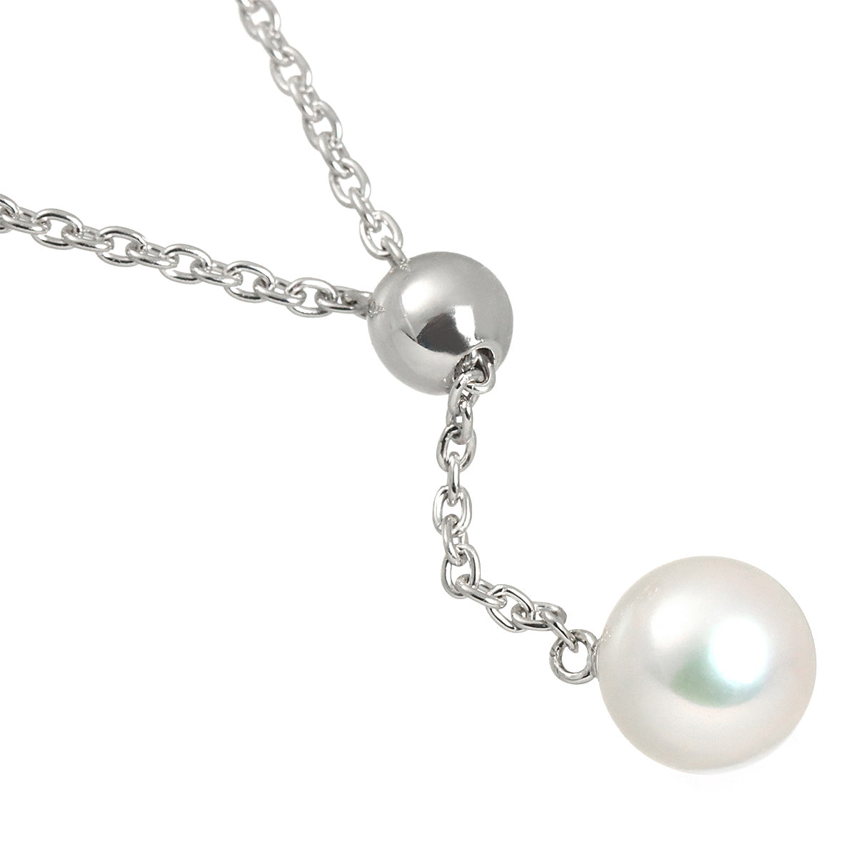 Akoya Pearl 7.9mm Necklace 18K White Gold 750
