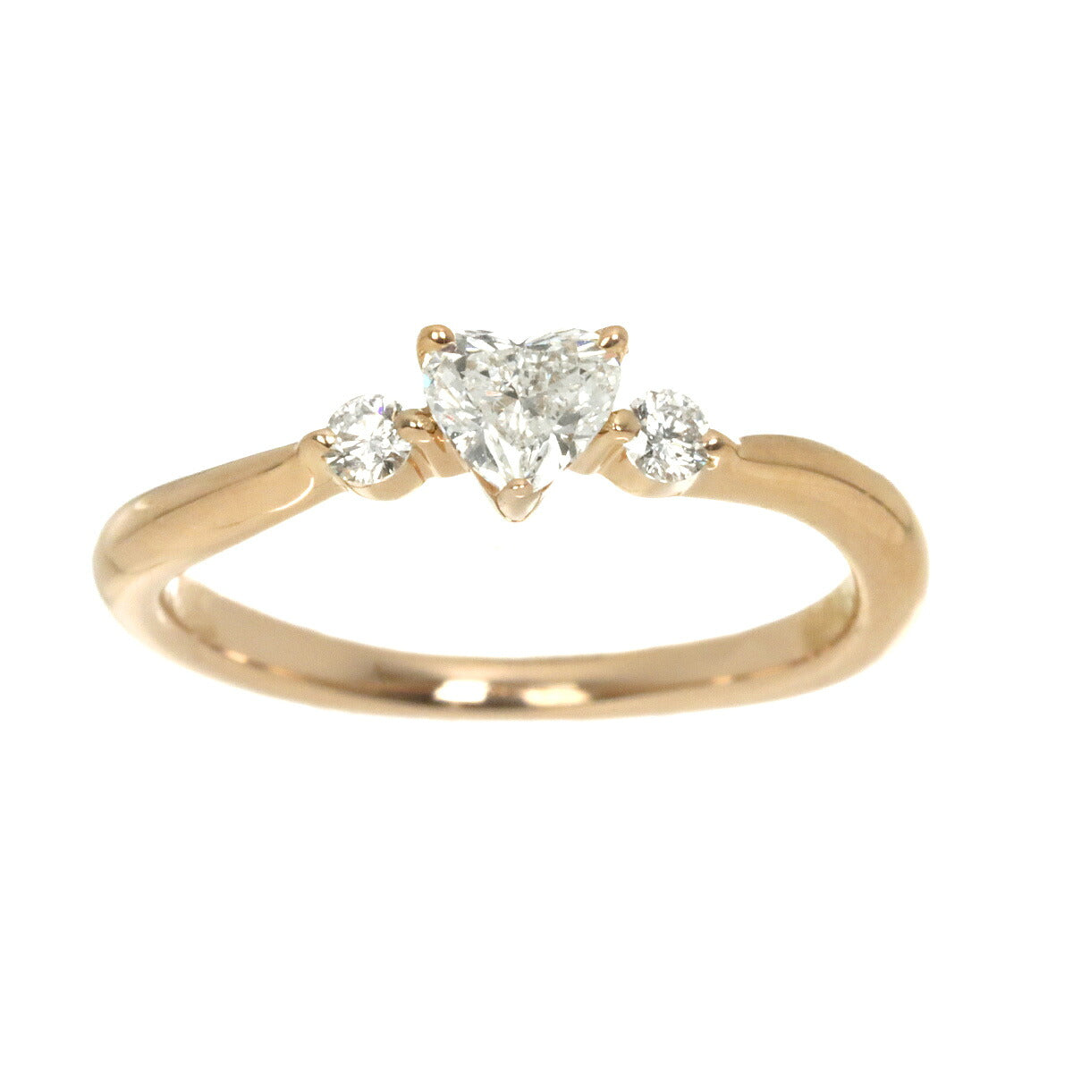 Diamond 0.240ct/0.06ct Ring 18K PG 750 Size4.5(US)