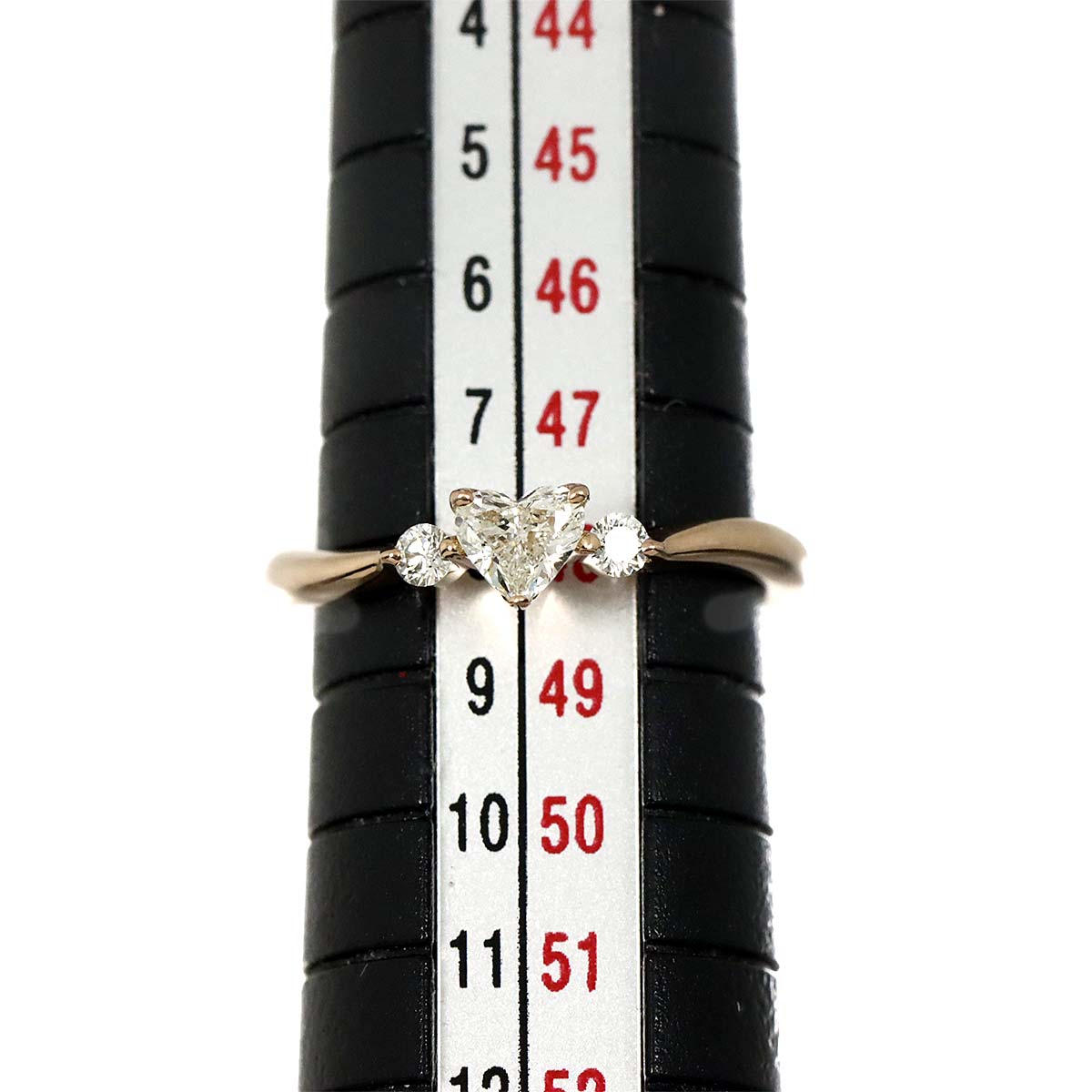Diamond 0.240ct/0.06ct Ring 18K PG 750 Size4.5(US)