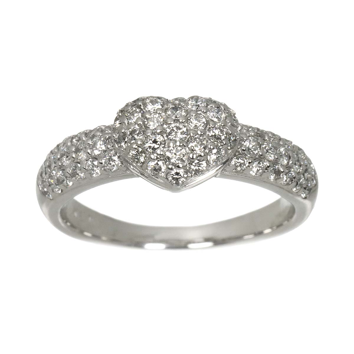 Diamond 0.68ct Ring 18K WG 750 Size5.5-5.75(US)