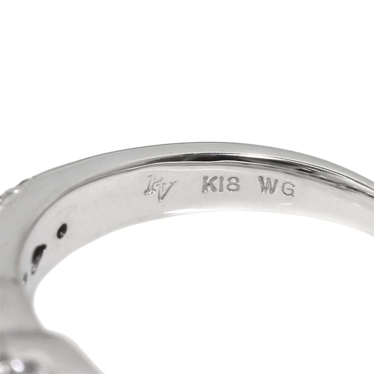 Diamond 0.68ct Ring 18K WG 750 Size5.5-5.75(US)