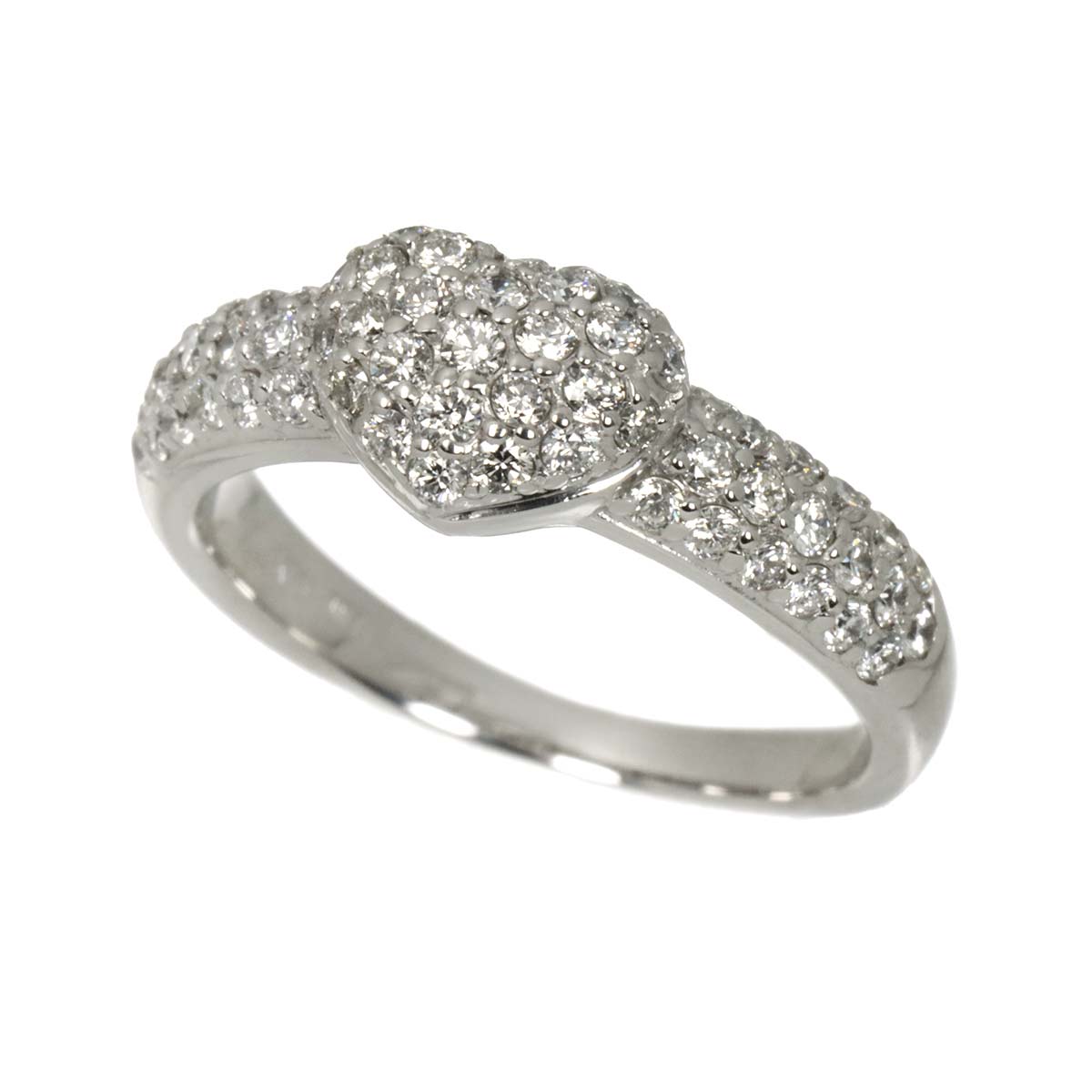 Diamond 0.68ct Ring 18K WG 750 Size5.5-5.75(US)