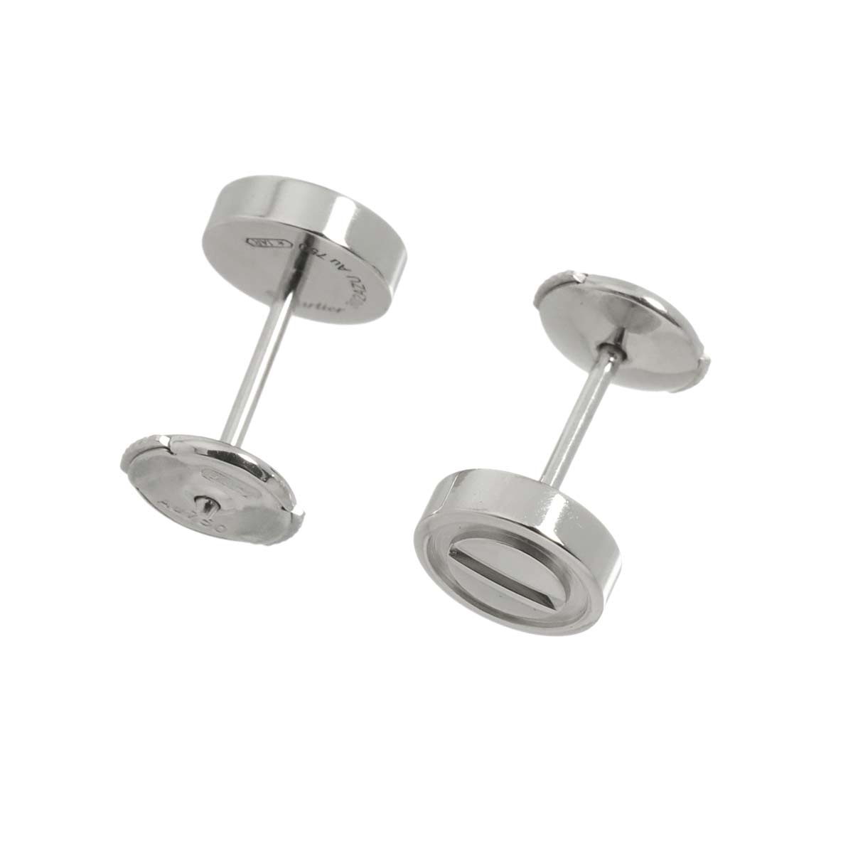 Love Earrings Pierced 18K White Gold 750