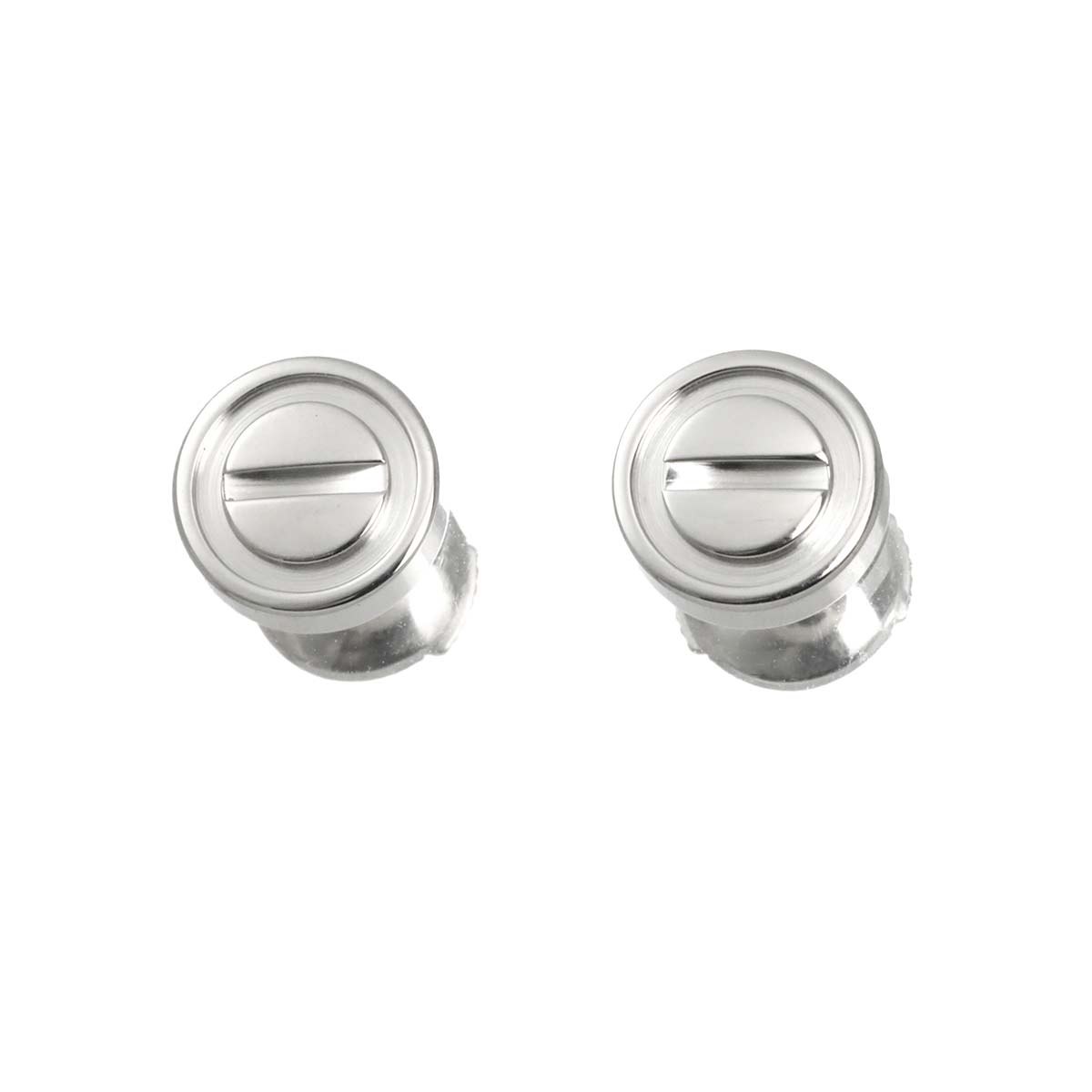 Love Earrings Pierced 18K White Gold 750