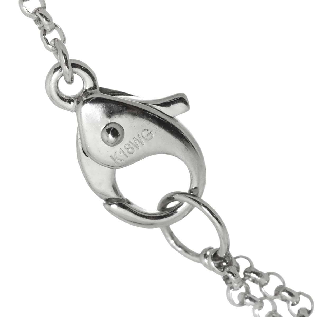 Heart Diamond 1.00ct Necklace 18K White Gold 750