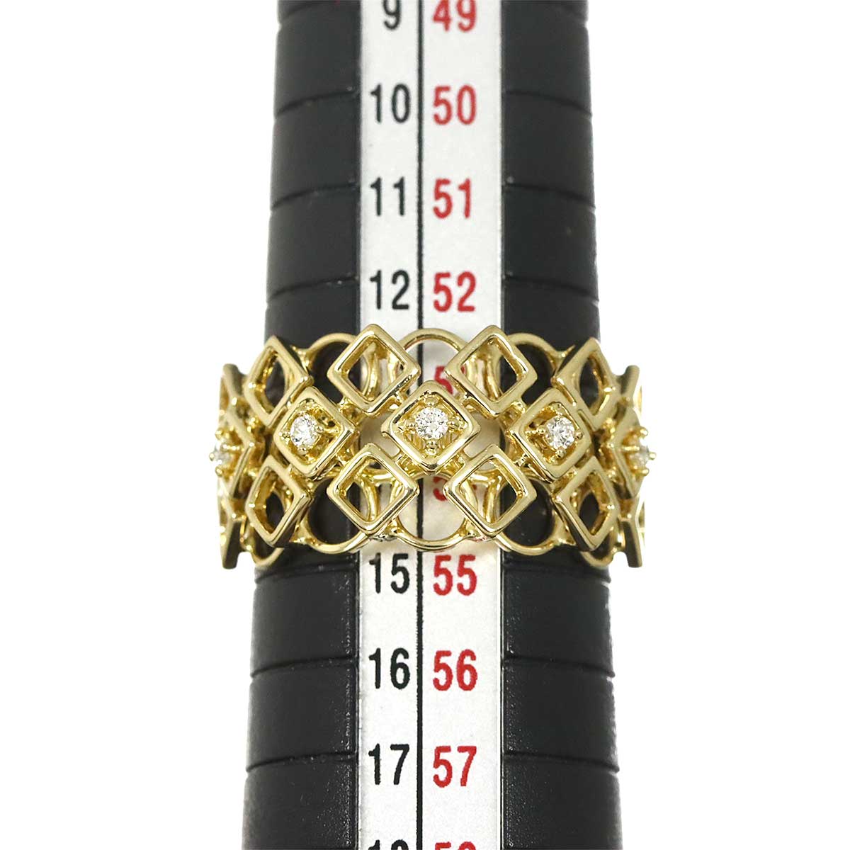 Diamond 0.06ct Ring 18K YG 750 6.75(US)