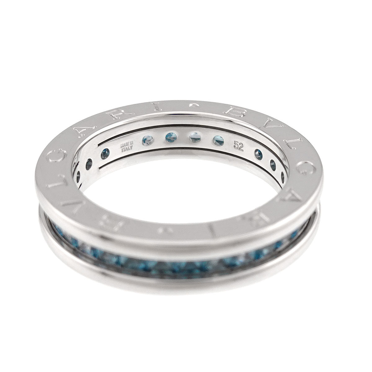 B-ZERO1 1 BAND Topaz Ring 18K White Gold 750 Size52 6(US)