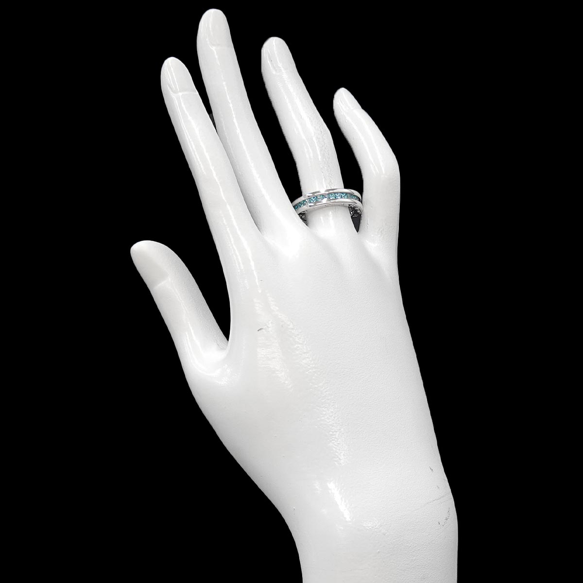 B-ZERO1 1 BAND Topaz Ring 18K White Gold 750 Size52 6(US)