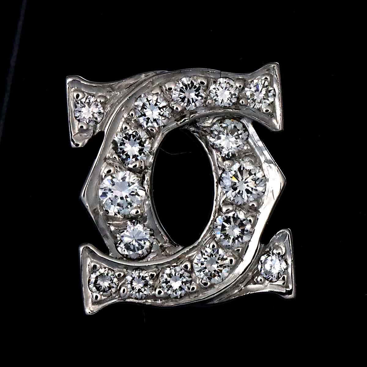 2C Diamond Earrings Pierced 18K WG 750