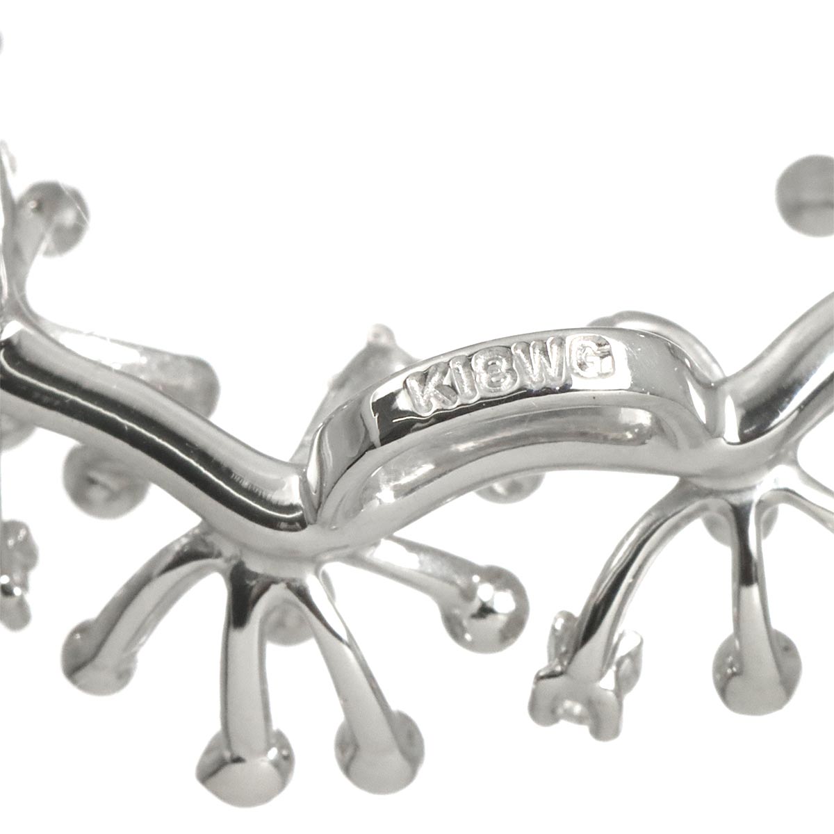 Diamond 0.17ct Brooch 18K White Gold 750