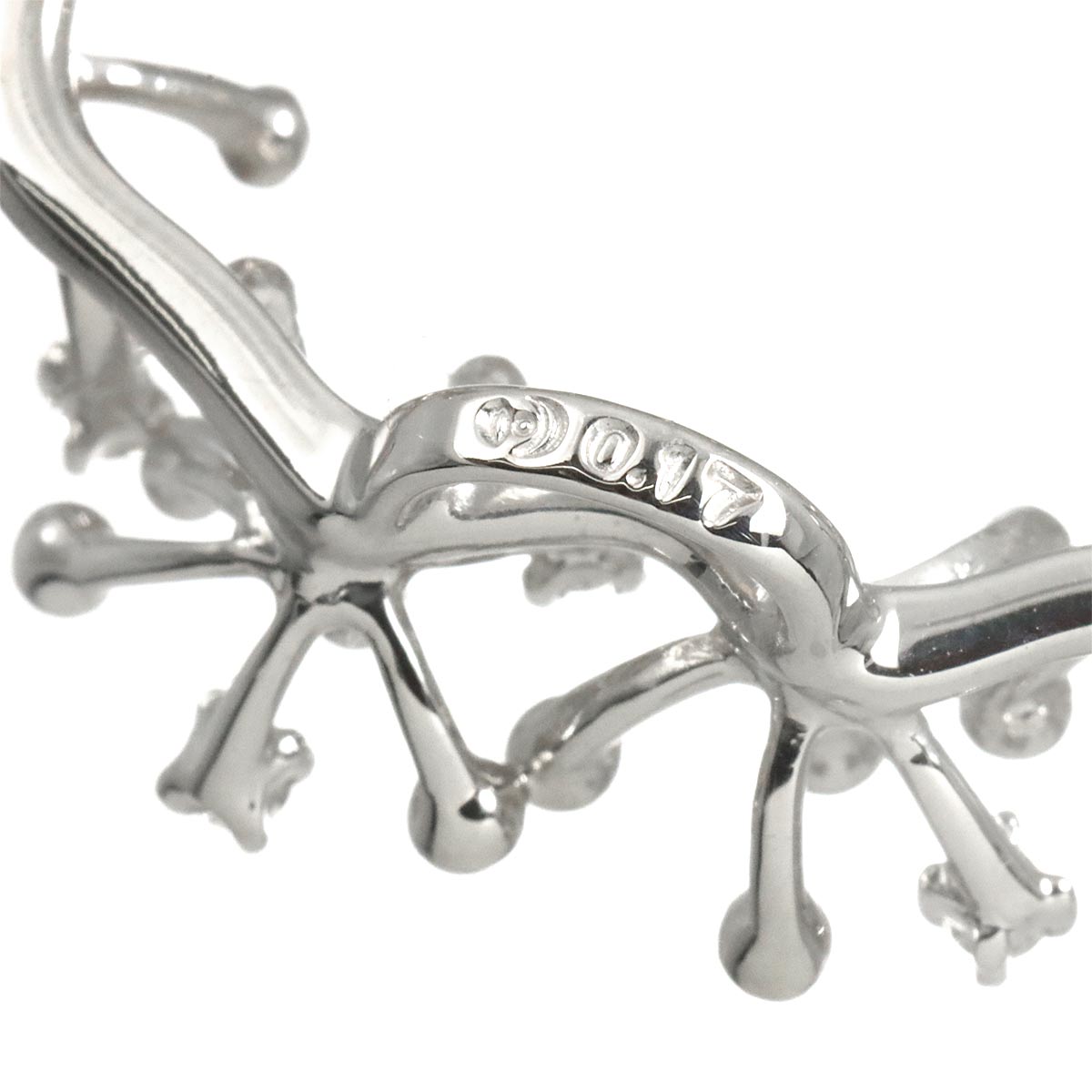 Diamond 0.17ct Brooch 18K White Gold 750