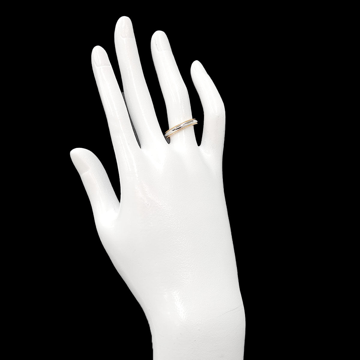 Milgrain Band Ring 18K PG 750 Pt Size5.25-5.5(US)