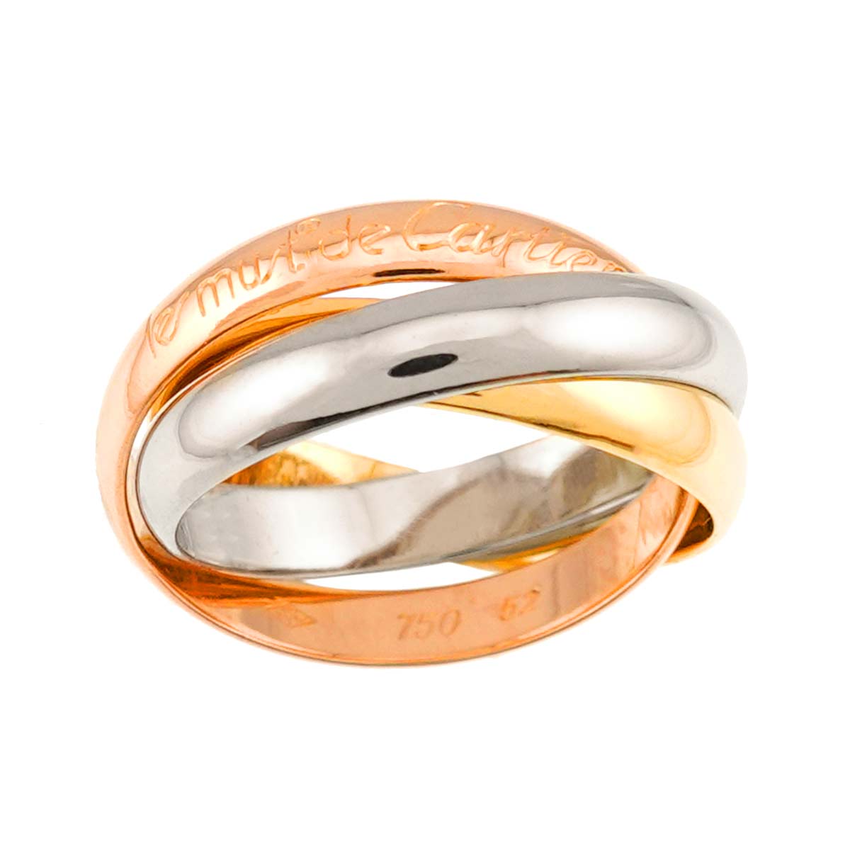 Trinity MM Ring 18K YG WG PG 750 Size52 5.75-6(US)