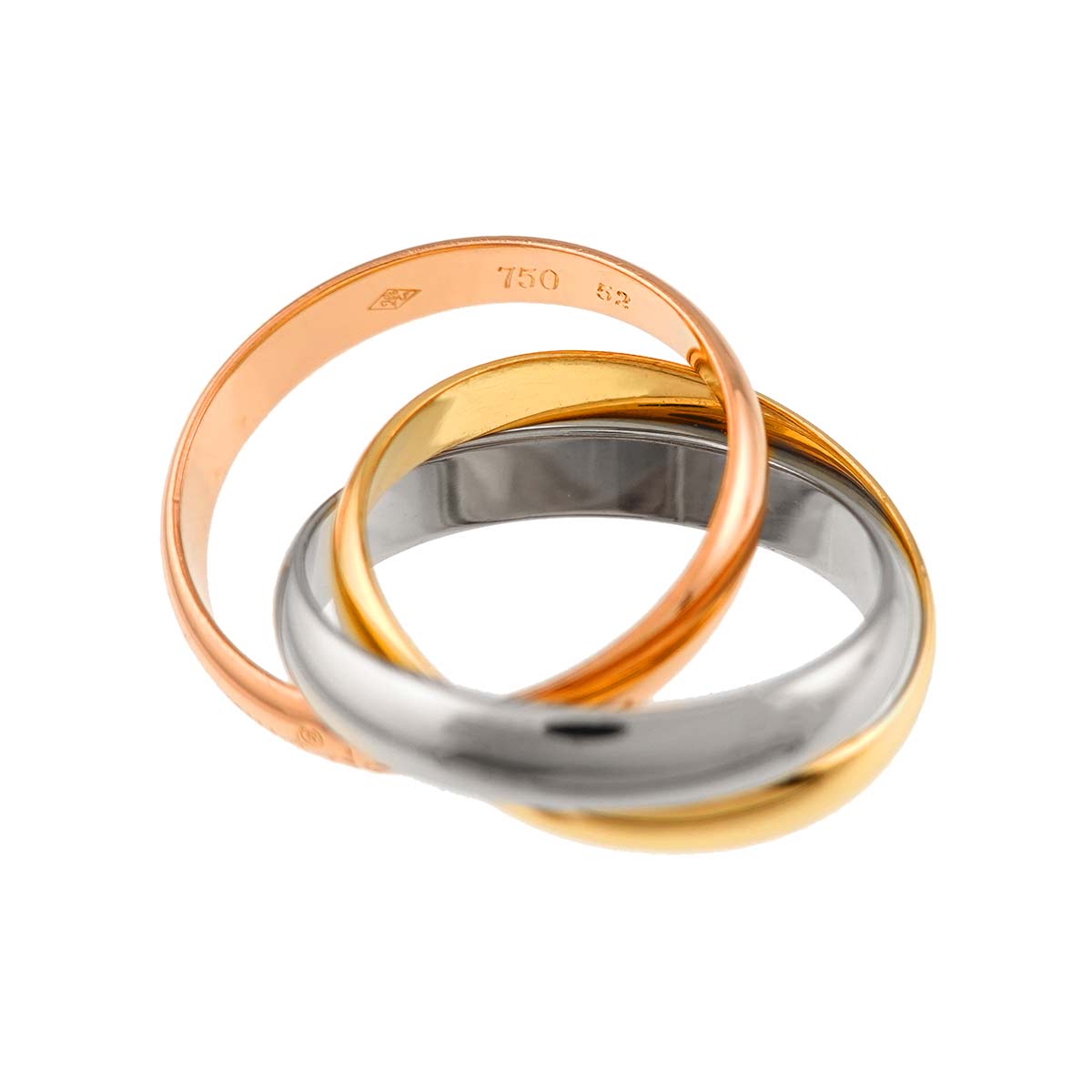 Trinity MM Ring 18K YG WG PG 750 Size52 5.75-6(US)