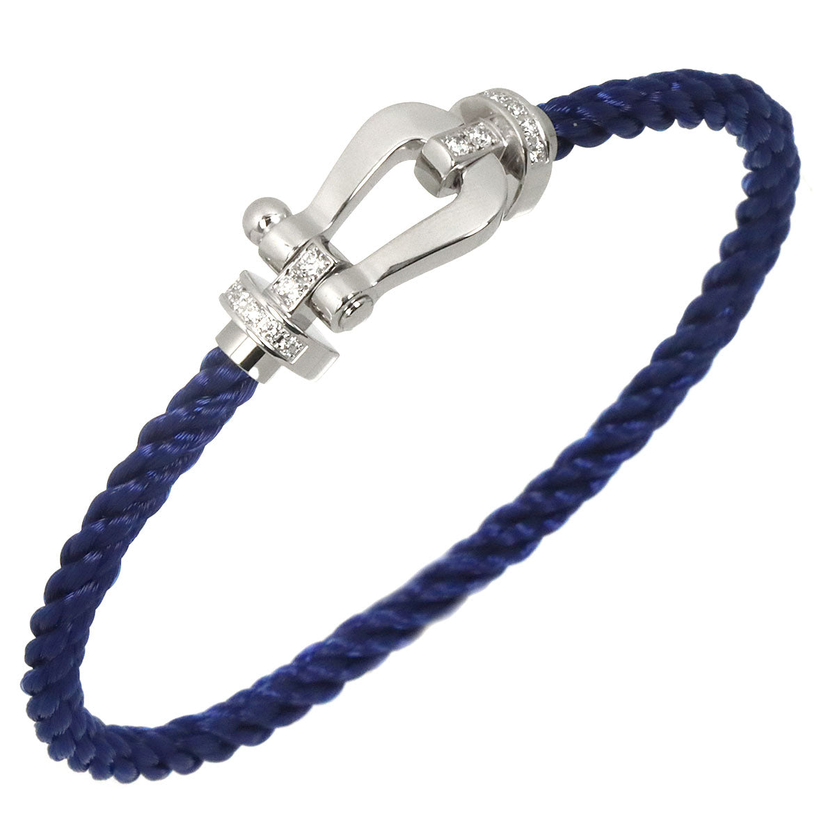 Force 10 LM Diamond Bracelet 18K WG 750 Steel size19