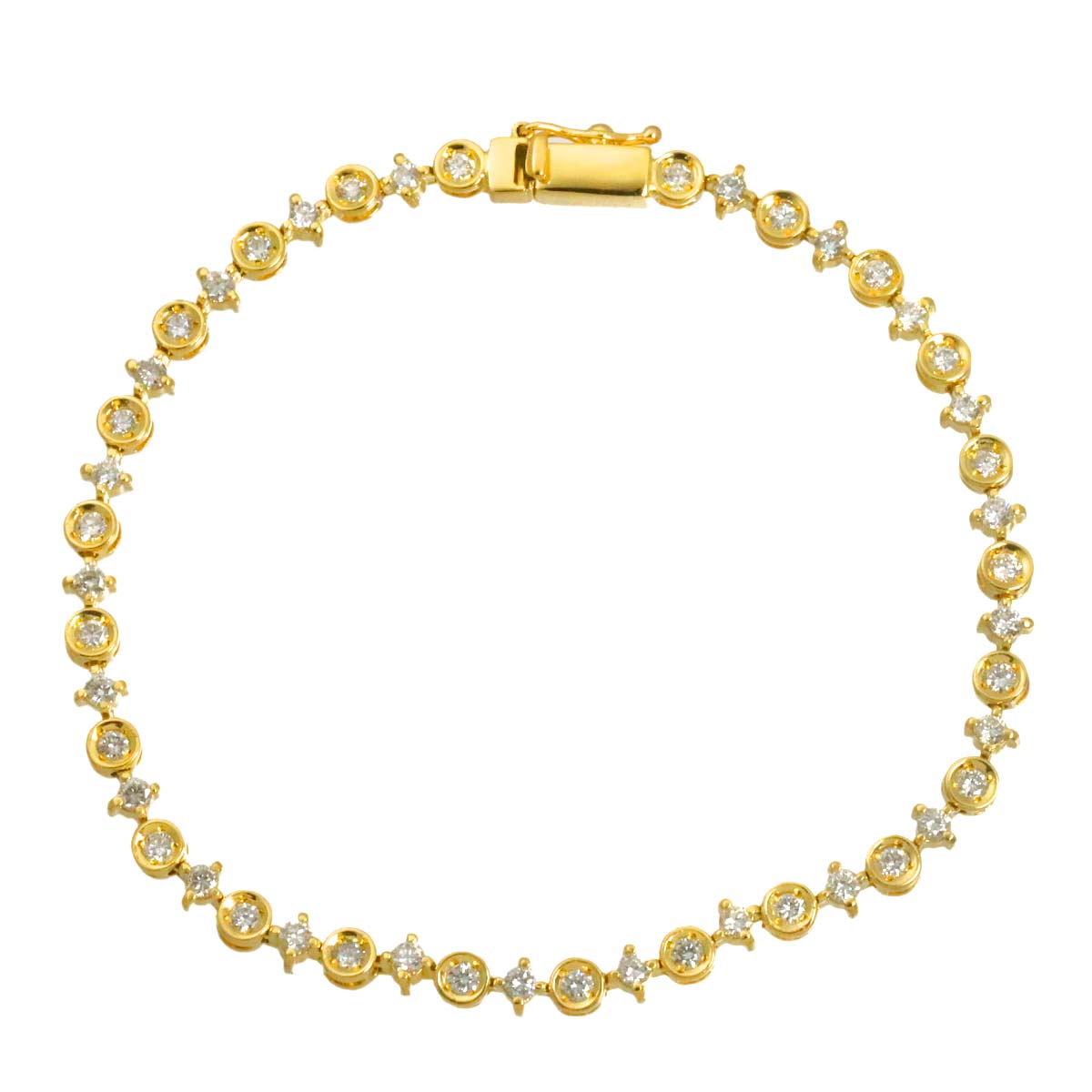Diamond 1.50ct Bracelet 18K YG Yellow Gold 750