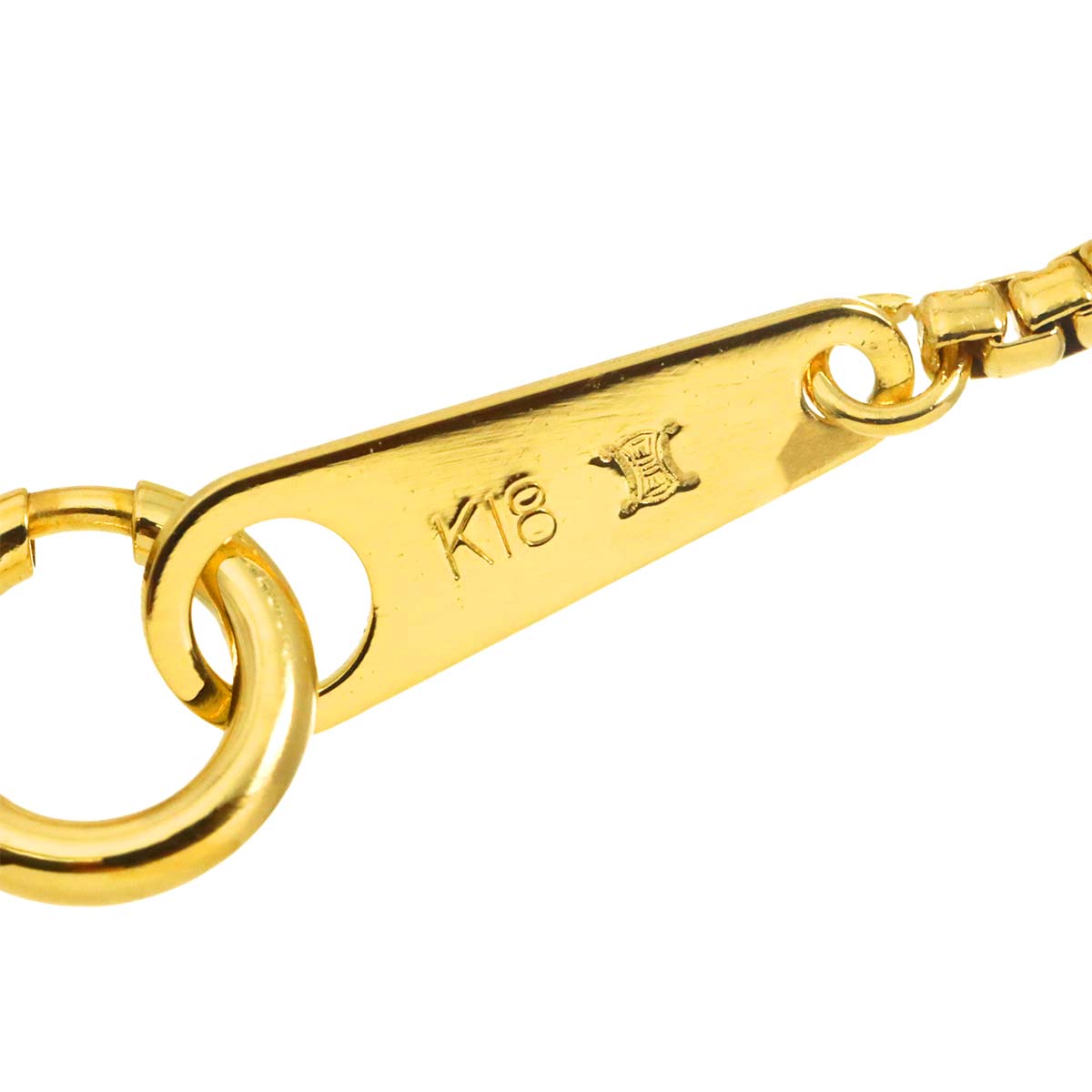 Logo Ruby 0.02ct Necklace 18K YG Yellow Gold 750
