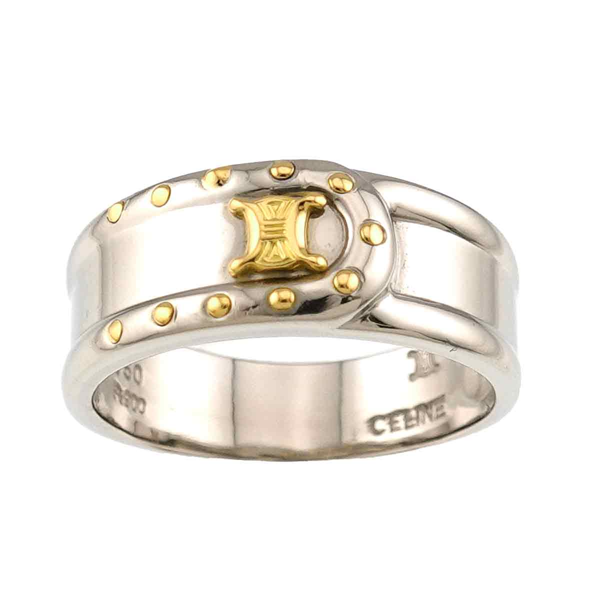 Triomphe Diamond 0.28ct Ring Pt 18K YG 750 size6-6.25(US)