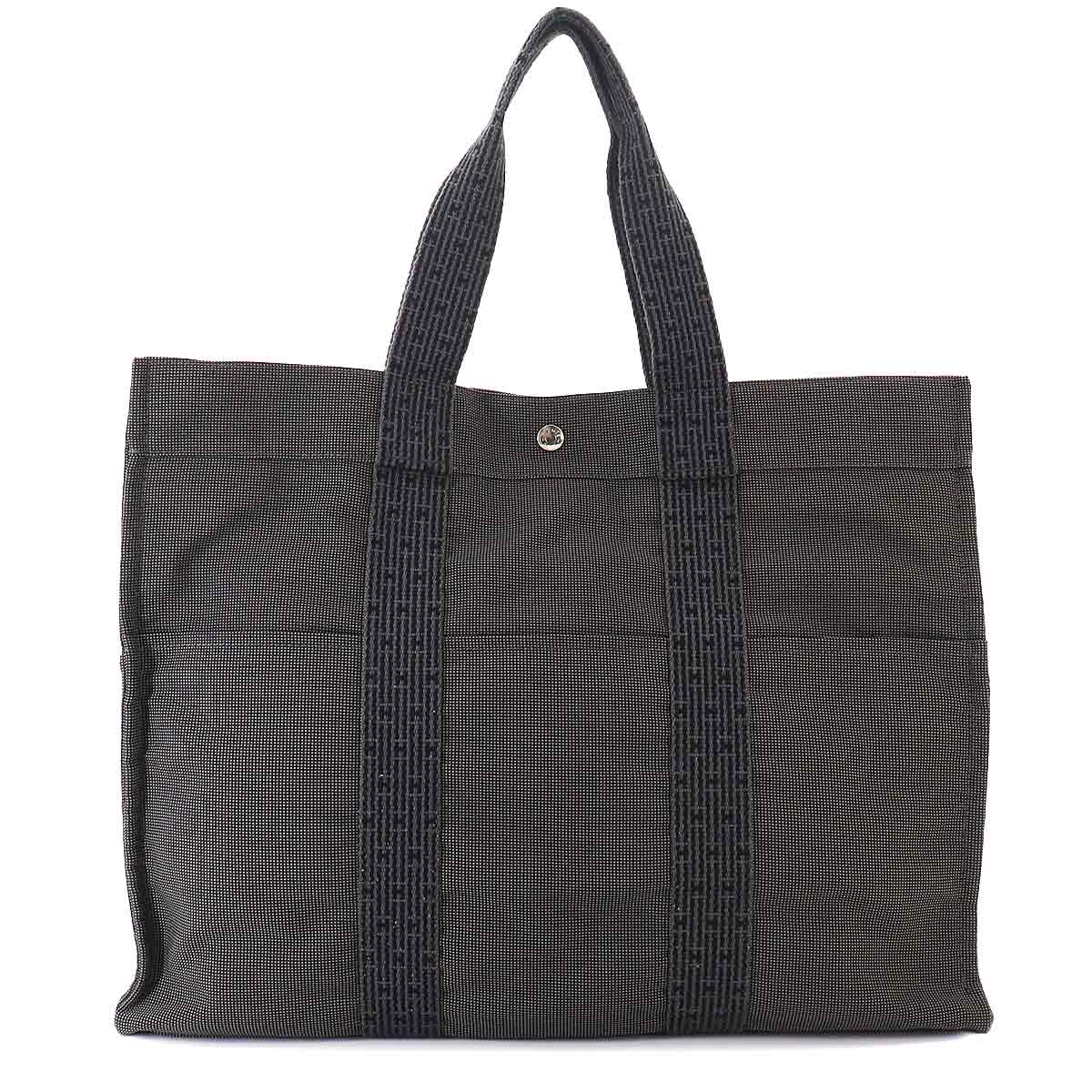 Herline Tote GM Bag Canvas Gray Purse