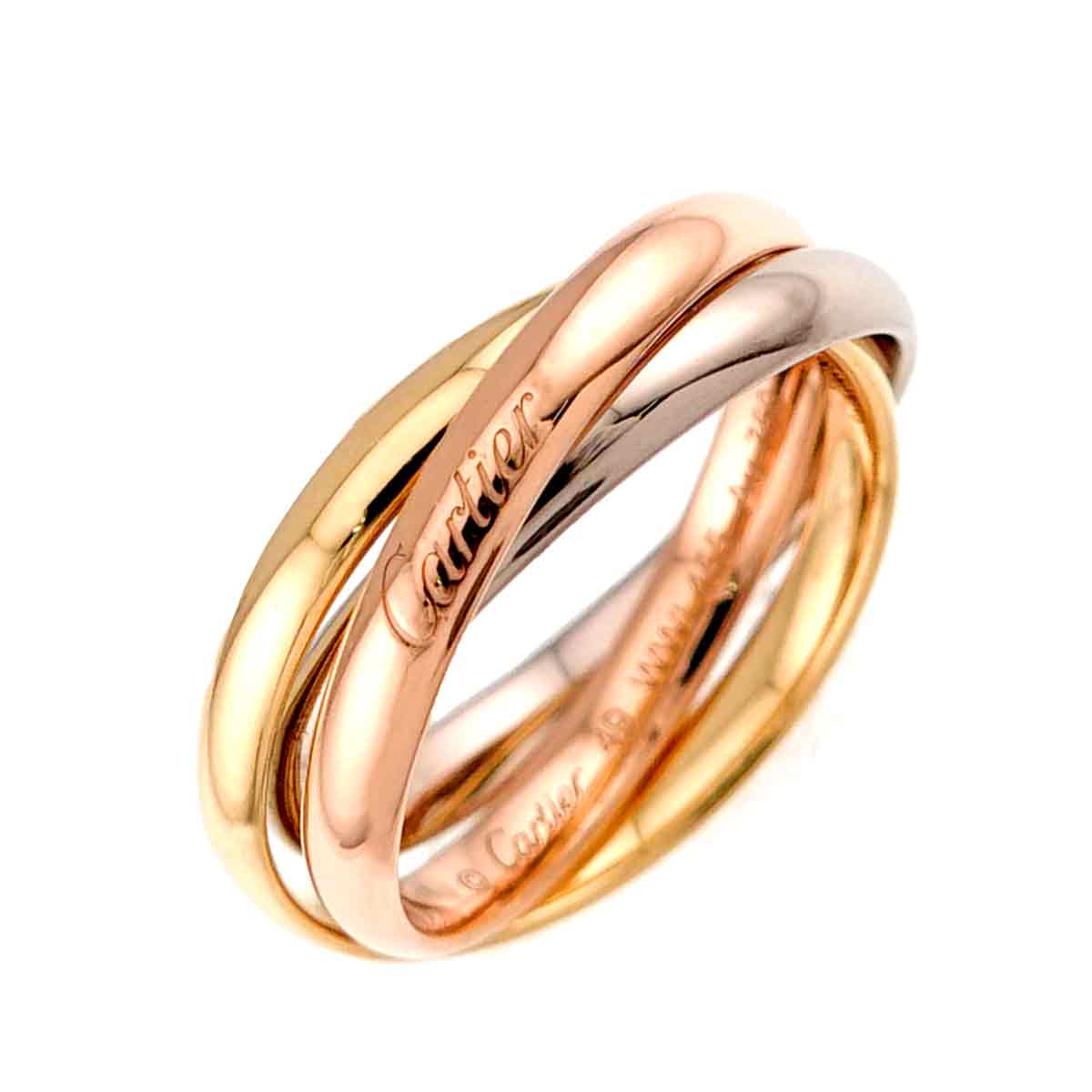 Trinity SM Ring 18K YG WG PG 750 Size49 4.75-5(US)